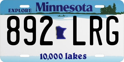 MN license plate 892LRG