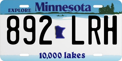 MN license plate 892LRH