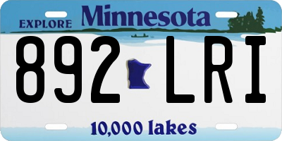 MN license plate 892LRI