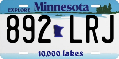 MN license plate 892LRJ