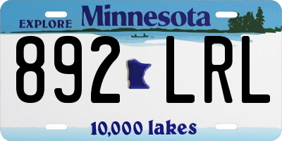 MN license plate 892LRL