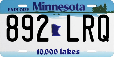 MN license plate 892LRQ