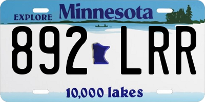 MN license plate 892LRR