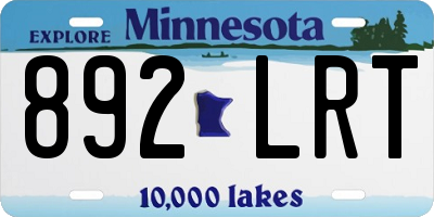 MN license plate 892LRT