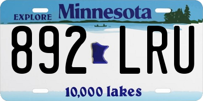 MN license plate 892LRU
