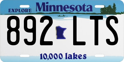 MN license plate 892LTS