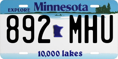 MN license plate 892MHU
