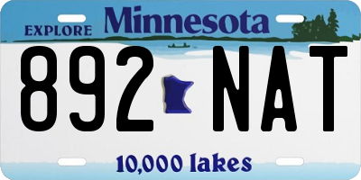 MN license plate 892NAT