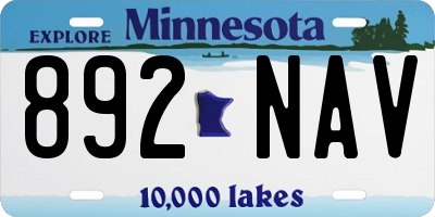 MN license plate 892NAV