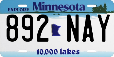 MN license plate 892NAY