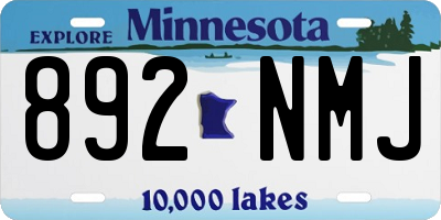 MN license plate 892NMJ