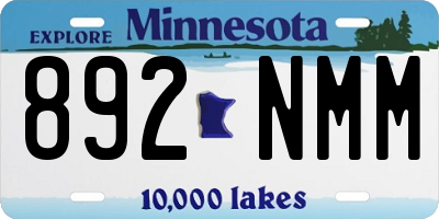 MN license plate 892NMM
