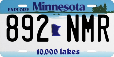 MN license plate 892NMR