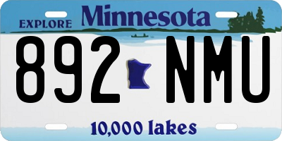MN license plate 892NMU