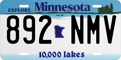 MN license plate 892NMV