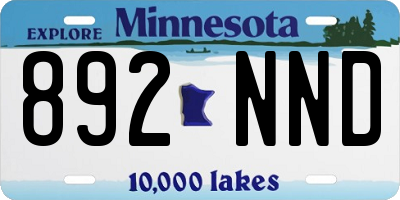MN license plate 892NND