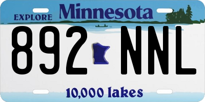 MN license plate 892NNL