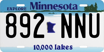 MN license plate 892NNU