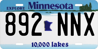 MN license plate 892NNX