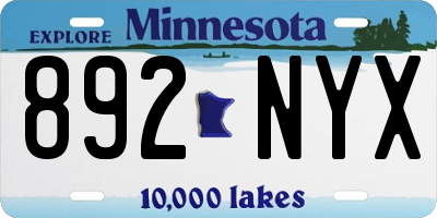 MN license plate 892NYX