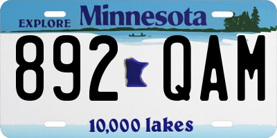 MN license plate 892QAM