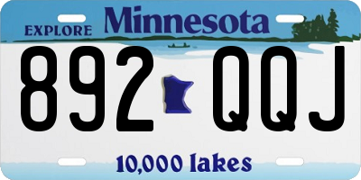 MN license plate 892QQJ