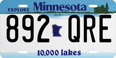 MN license plate 892QRE