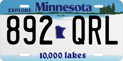 MN license plate 892QRL