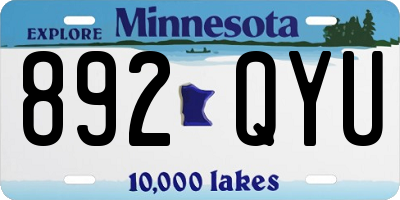 MN license plate 892QYU