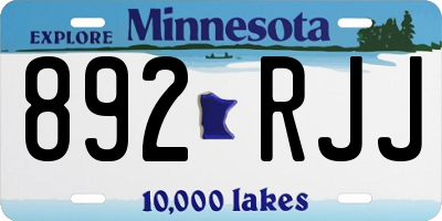 MN license plate 892RJJ