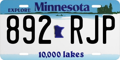MN license plate 892RJP
