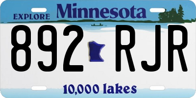 MN license plate 892RJR