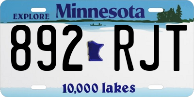 MN license plate 892RJT