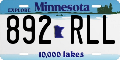 MN license plate 892RLL
