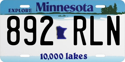 MN license plate 892RLN