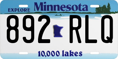 MN license plate 892RLQ