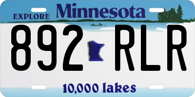 MN license plate 892RLR