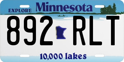 MN license plate 892RLT