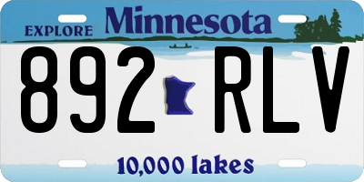 MN license plate 892RLV