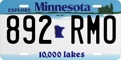 MN license plate 892RMO