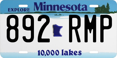 MN license plate 892RMP