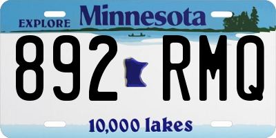 MN license plate 892RMQ
