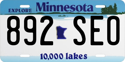 MN license plate 892SEO