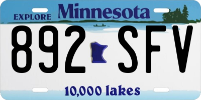 MN license plate 892SFV