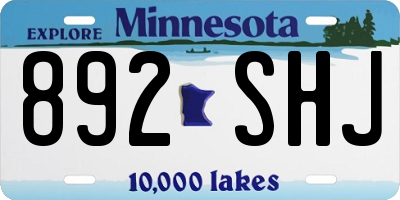 MN license plate 892SHJ