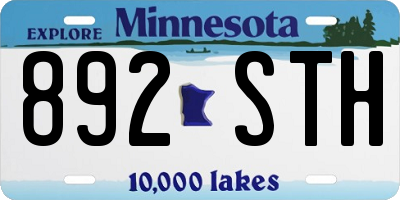 MN license plate 892STH