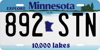 MN license plate 892STN