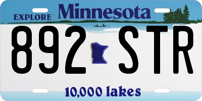 MN license plate 892STR