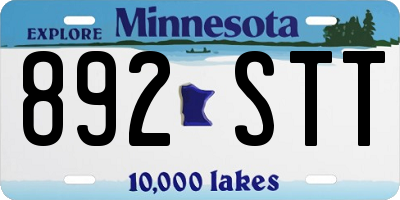 MN license plate 892STT