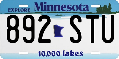 MN license plate 892STU